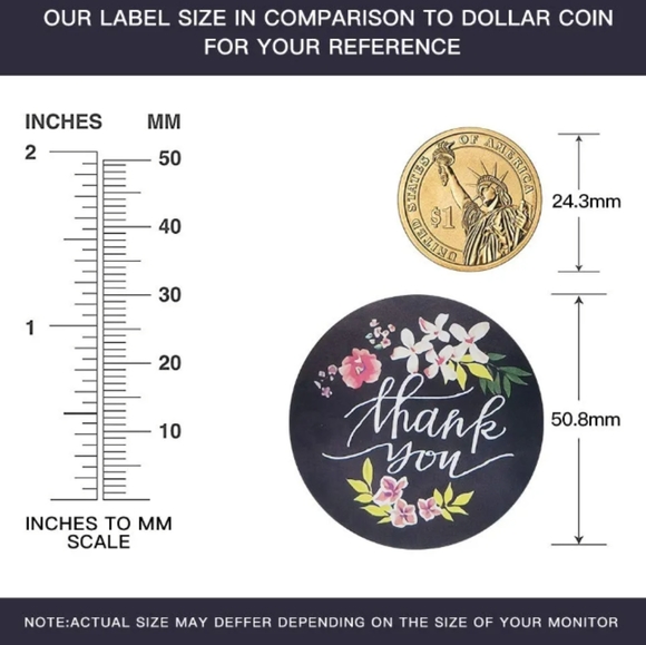 25 thank you stickers 4 different types - Picture 2 of 5